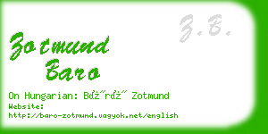 zotmund baro business card